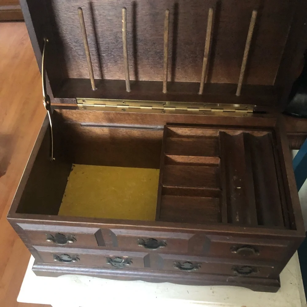 Vintage Wood Jewelry Box UNISEX